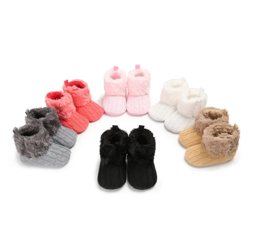 

Baby Snow Boots Girls Boys Shoes Soft Sole 0-18 months Anti-Slip Warm Winter Infant Prewalker Toddler Booties Socks
