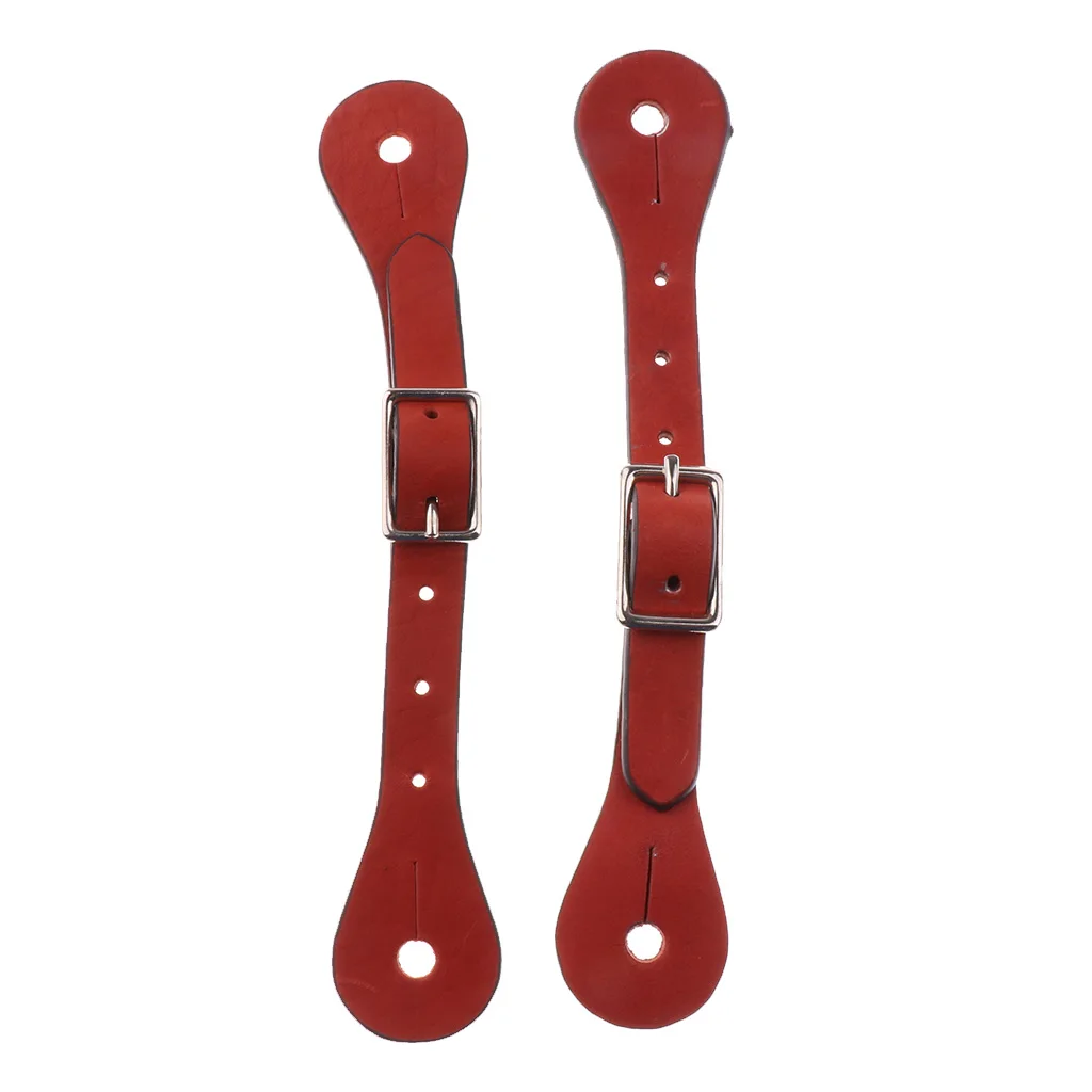 Pack of 2pcs 22cm/8.66'' Horse Riding Artificial Leather Spur Straps Equestrian Boots Accessories