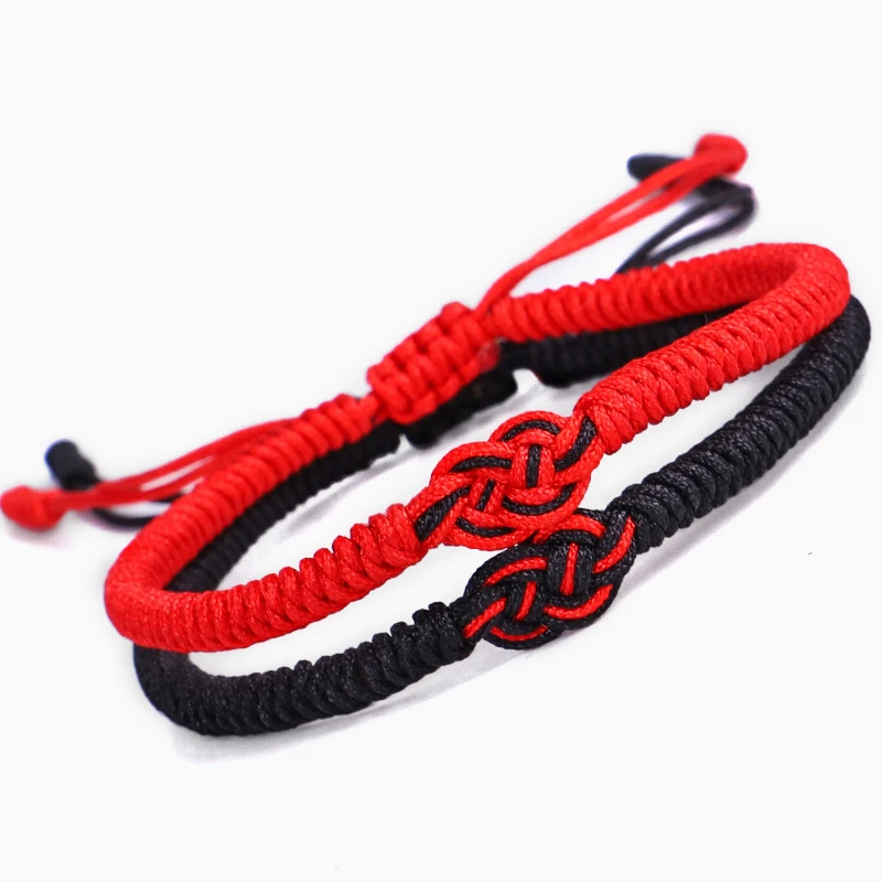 Pulseras brazaletes de hilo Tibetano para parejas, Budista Tibetano amuleto de amor, pulsera de budista concéntrica|Pulseras de amuleto| - AliExpress