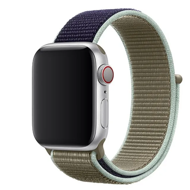 Нейлоновый браслет-петля 40 44 мм для Apple watch band 4 5, спортивный сменный ремешок, аксессуары, дышащая повязка для Iwatch 3 2 1 38 42m - Цвет ремешка: Khaki