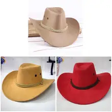 Хит, летняя мужская Ковбойская шляпа в западном стиле, мужская шапка для верховой езды, модный аксессуар, складной, для путешествий, с широкими полями, крушаемый, гофрированный, подарок