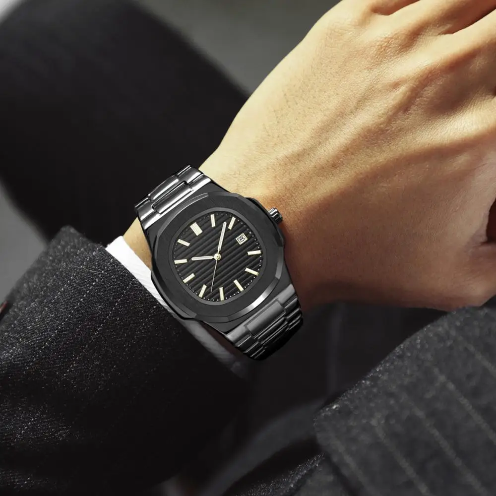 Часы TACTO Patek мужские модные деловые водонепроницаемые|Кварцевые часы| |