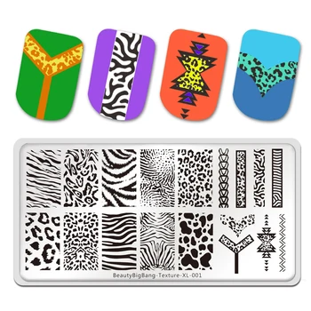 

BeautyBigBang Nail Stamping Plates Natural Animal Leopard Print Texture S Theme Image Template Mold Nail Art Stencil