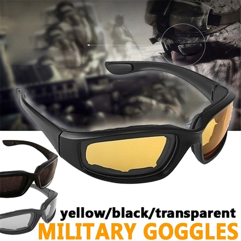 Gafas de sol militares polarizadas para motocicleta, para caza, tiro, Airsoft, protección ocular, a prueba de viento, para Moto
