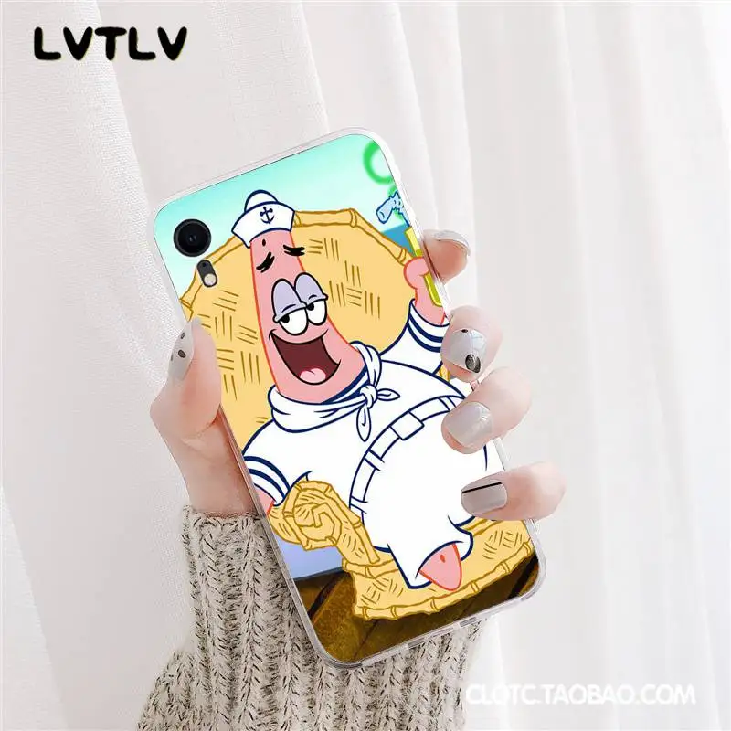 LVTLV BestFriends Forever BFF Губка Боб на заказ фото мягкий чехол для телефона iPhone 11 pro XS MAX 8 7 6