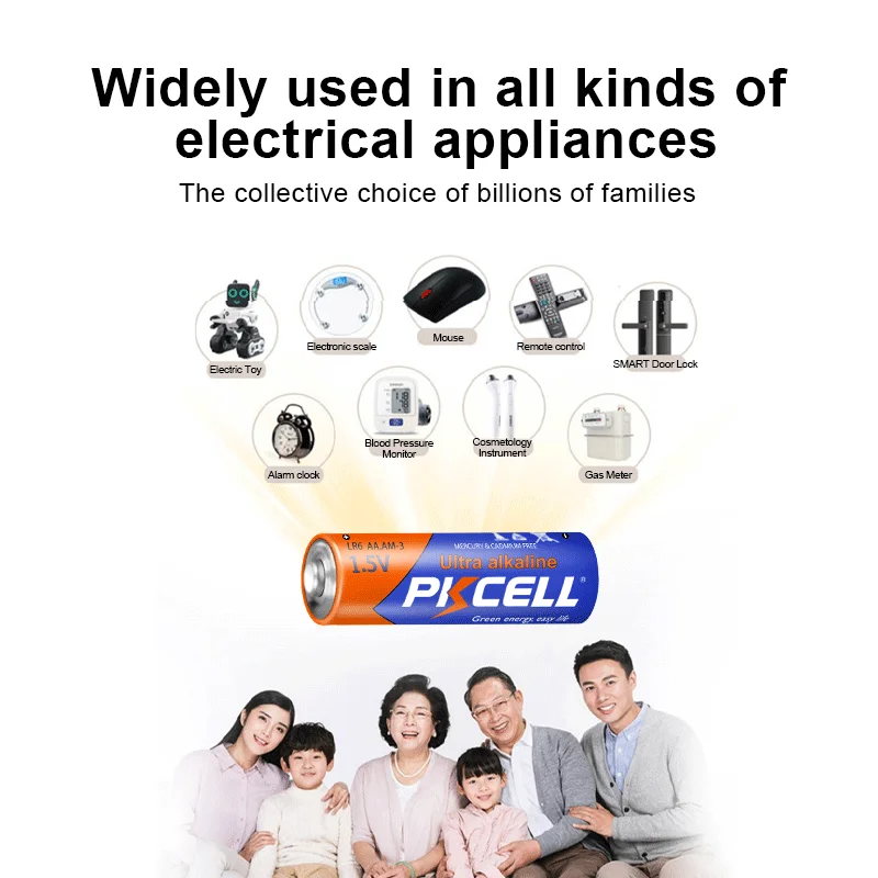 48pcs Pkcell LR6 AA batteries 2A battery UM3 MN1500 E91 1.5v Aa Alkaline Battery Dry Primary Superior R6P 2A Batteria alkaline battery disposable battery