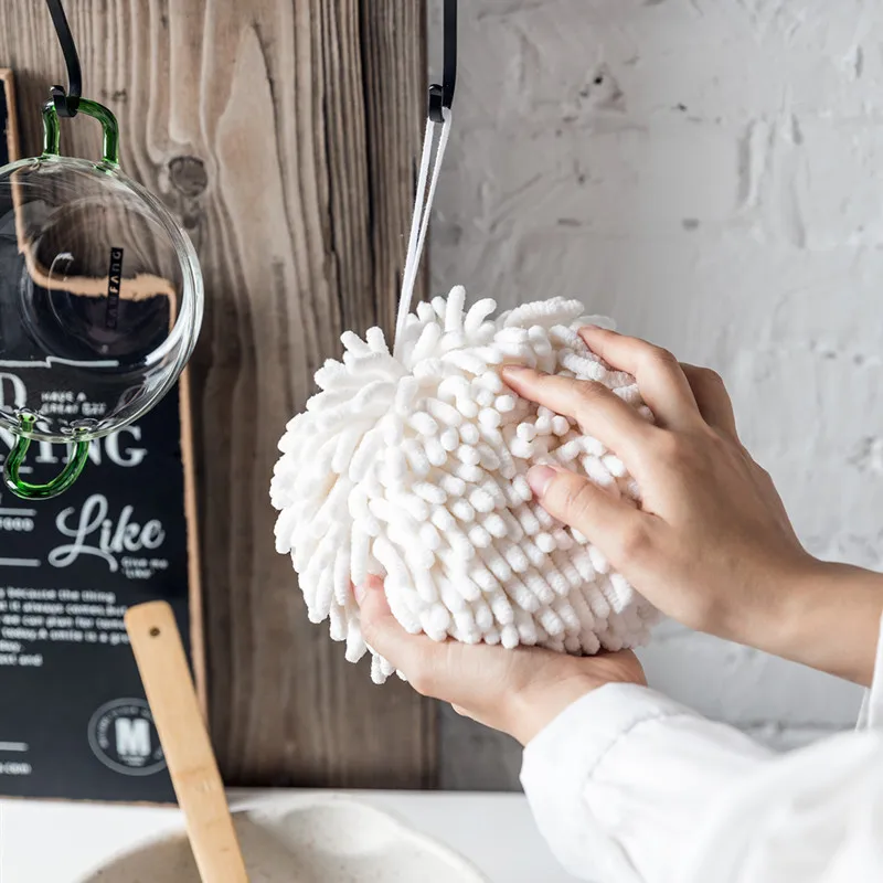

Simple Style Chenille Towel Wipe Hands Soft Feeling Super Absorbent Towel Nordic Home Creative Household
