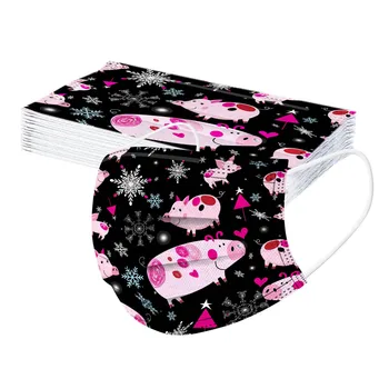 

Masque Fast Delivery 20pc Adult Christmas Mask Disposable Non-woven Fabric Mask 3ply Elasticity Ear Loop Mask Breathable Mask