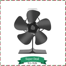 Ventilador de lareira efficient 5 lâmina bodiness heatpowered log queimador de madeira fogão ventilador ecofan silencioso distribuição de calor ventilador doméstico