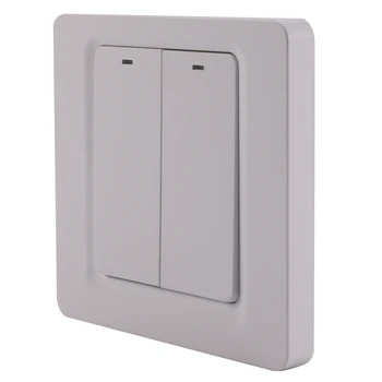 

Remote Control Two-Control Smart Switch Mobile Phone Voice Timing Button Physical Smart Wifi Switch White EU Plug
