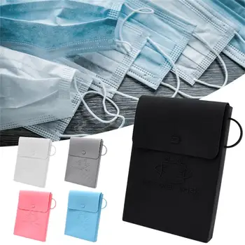 

Portable Face Mask Storage Bag Small Portable Dustproof Waterproof Silicone Mask Storage Pouch Container