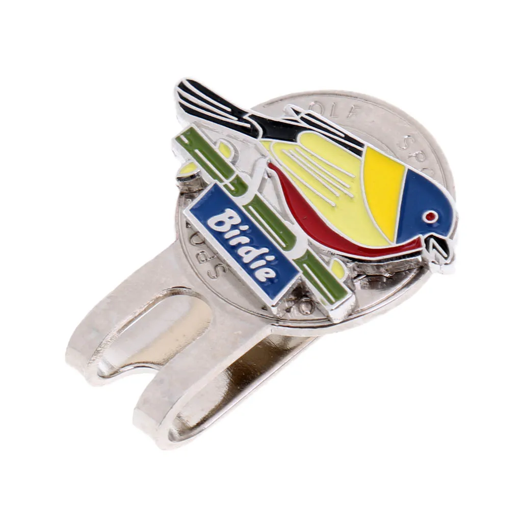 Cute Bird Pattern  Hat Clip Golf Ball Markers Fit for Golf Cap