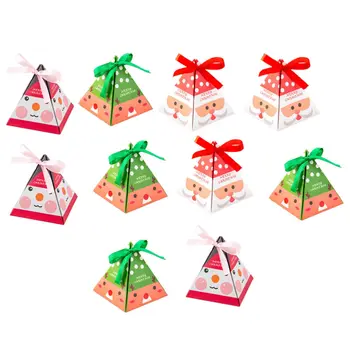 

50Pcs Christmas Gift Box Candy Box Creative Candy Case Packing Box Prop Decor