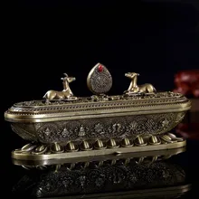 Медный Тибетский ладан горелка античный ручной работы подставка для ароматических палочек дзен буддийский Чайный домик для домашнего офиса украшения ремесла украшения