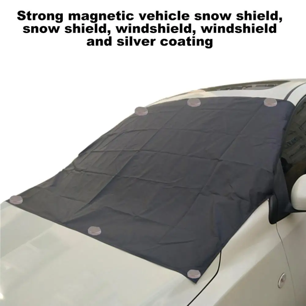 

New Strong Magnetic Car Snow Block Snow Block Windshield Windproof Silver Cloth Sun Shade Snow Frost Protection