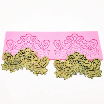 

Silicone Lace Mold Sugarcraft Fondant Mold Wedding Cake Decoraton Tools Chocolate Gumpaste Mold K387