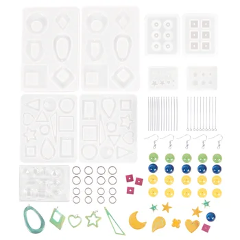 

249pcs Set Silicone Mold for Resin Pendant Jewelry Accessories Designer DIY Handmade Keychain Stone Bead Epoxy Clay Mold