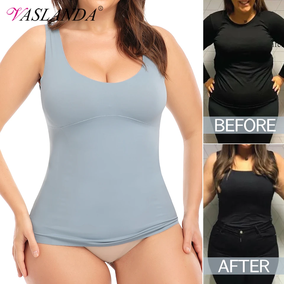 Shapewear Plus Size Tummy Control Tank Waist Trainer Vest Body Slimming Underwear Seamless Camisole Undershirt|Tops| - AliExpress