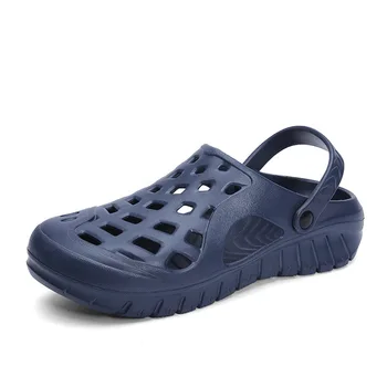 

2020 New Comfortable Men Pool Sandals Summer Outdoor Beach Shoes Men Slip on Garden Clogs Casual Water Shower Slippers Flip Flop