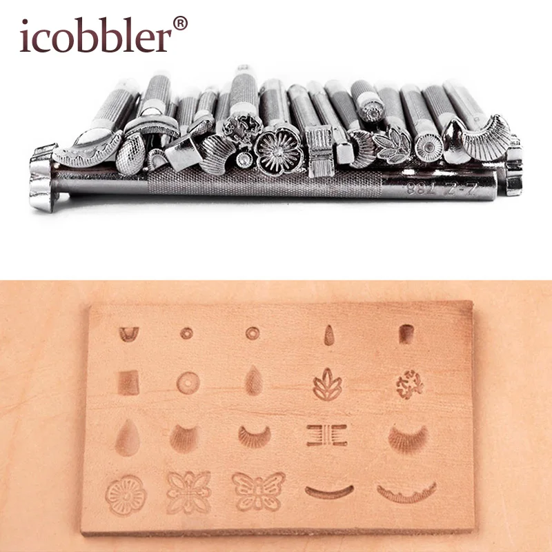 20pcs/Suit Leather Carving Hand Working Saddle Making Tools Engraving Craft Set for Bag Leather
