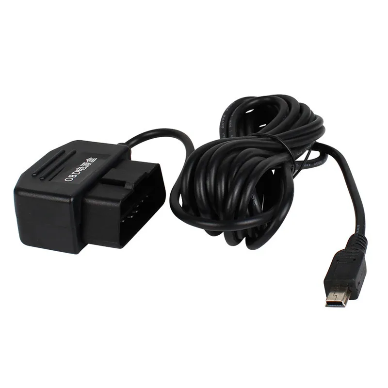 

Mini USB Ports Car OBD Cigarette Adapter Lighter power box with 3.5 meters Output 5V 3A Cable switch line For DVR Charging