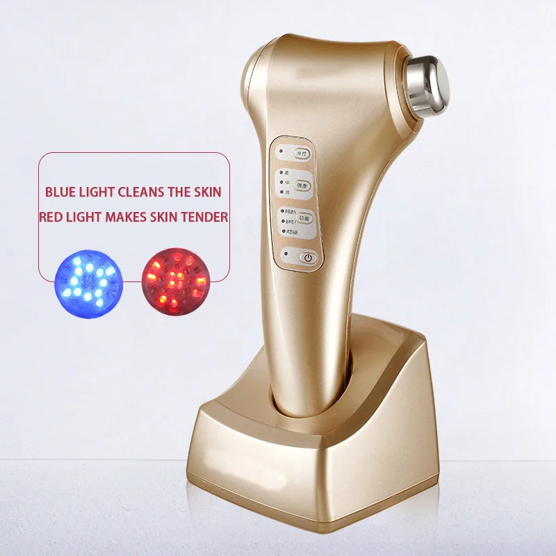  Facial massage Ion instrument ultrasonic LED red blue light facial machine multifunctional aestheti - 4000579189315