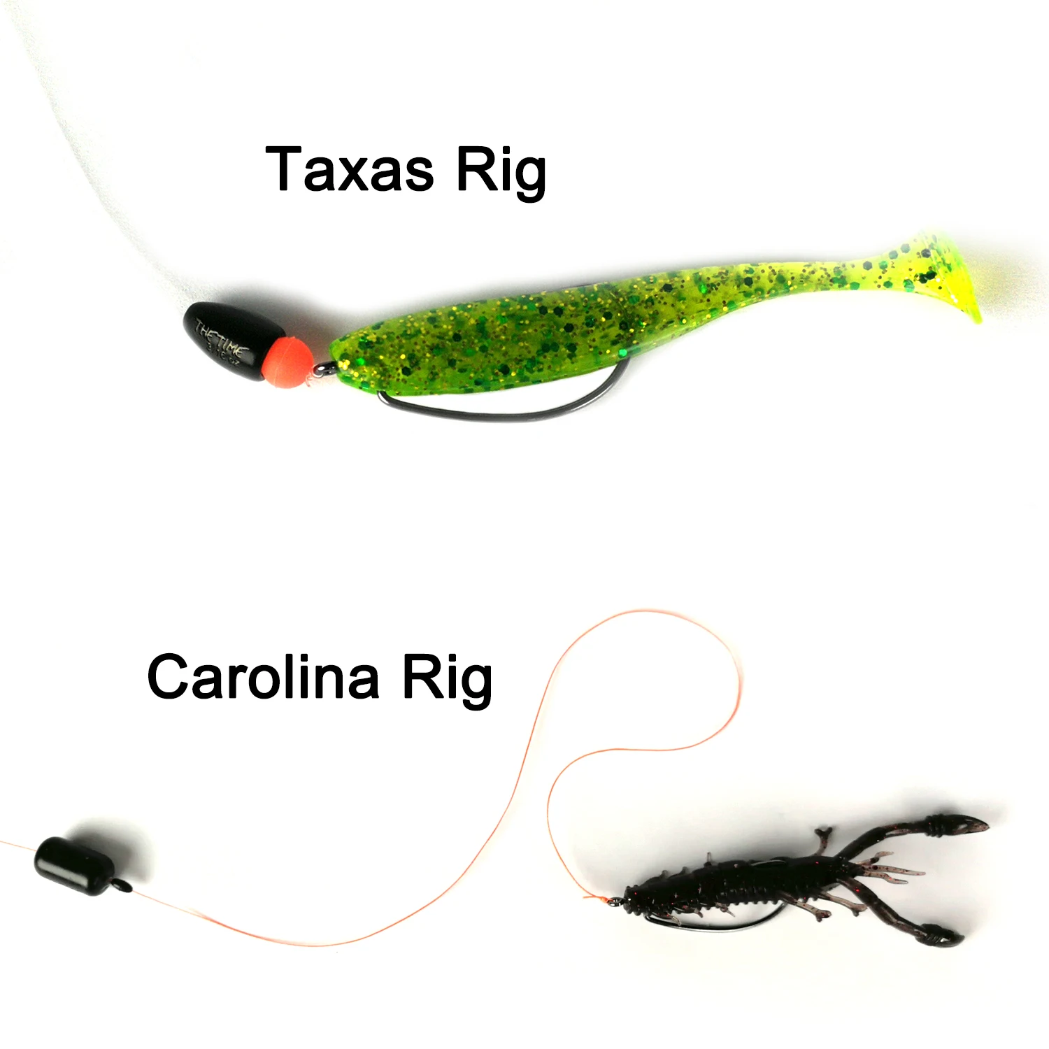 THETIME Texas / Carolina Rig Tungsten Sinker 1/16 - 1 Oz Bullet Bass  Fishing Weight 1.8-28g Lure Accessory - AliExpress