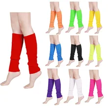 2 пары, женские и мужские вязаные чулки для вечеринки, флуоресцентные цветные полосатые сапоги, манжеты, теплые вязаные гетры, чулки для вечеринки, calcetines