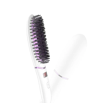 

Electric Anti Scald Hair Straightening Comb with LED Display Ionic Hair Brush Five-Speed Adjustment Heating Temperature