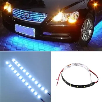 

hot arrival 30cm 12V 15 LED Car Auto Motorcycle Waterproof Strip Lamp Flexible Light