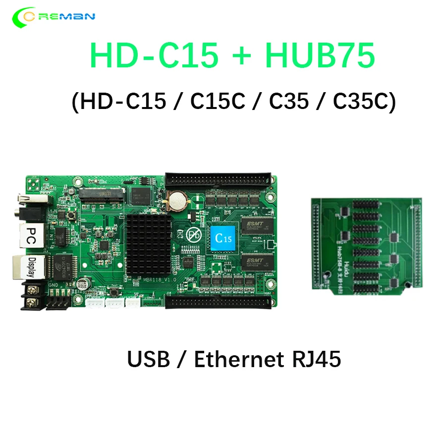 HUIDU C15 HD C35 (замена C10 C30) видео и аудио асинхронный полноцветный светодиодный