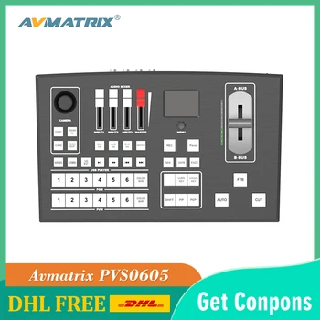 

Avmatrix PVS0605 Multi-format 6 channel SDI/HDMI Video Switcher SDI/ HDMI PGM w Multiview Outputs for Live Broadcast