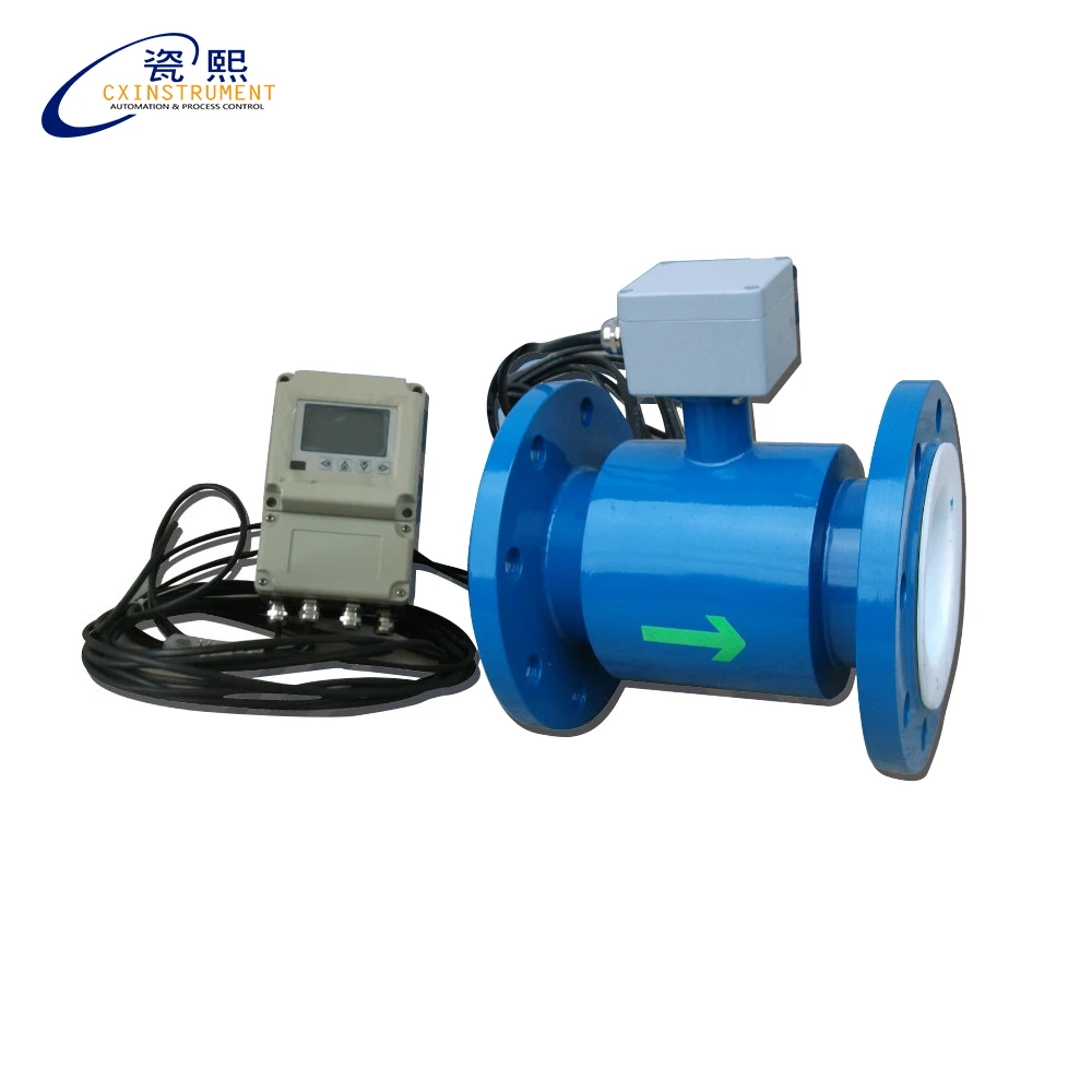 DN50 carbon steel flow meter with pulse and 4 20mA output, rubber lining,SS316L