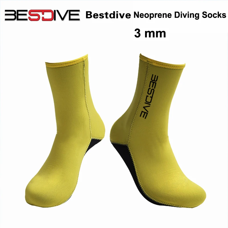 Неопреновые носки для подводного плавания серфинга обувь воды Bestdive 2 5 3 мм теплые