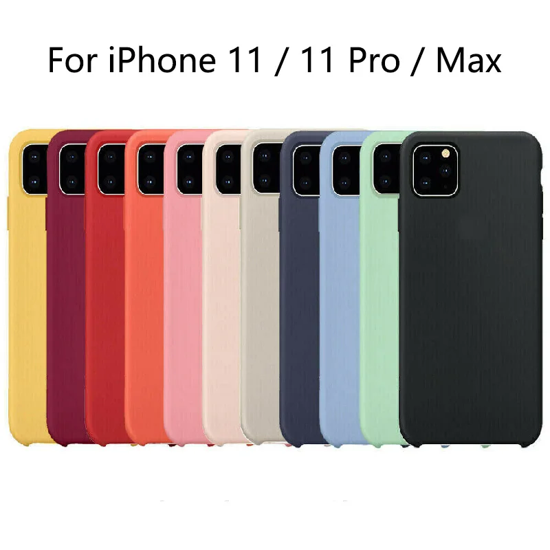 

for iPhone 11 Pro Official Style Case for iPhone 11 Pro Max 6.5'' Liquid Silicone Back Skin Phone Case for iPhone 11 6.1'' Case