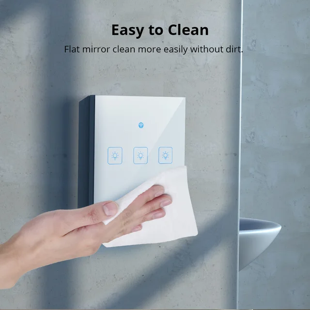 Interruttore Sfioramento Livolo Nero - Vetro Temperato, 3 Gang 1 Via, Senza Neutro, Con LED - Foto 9