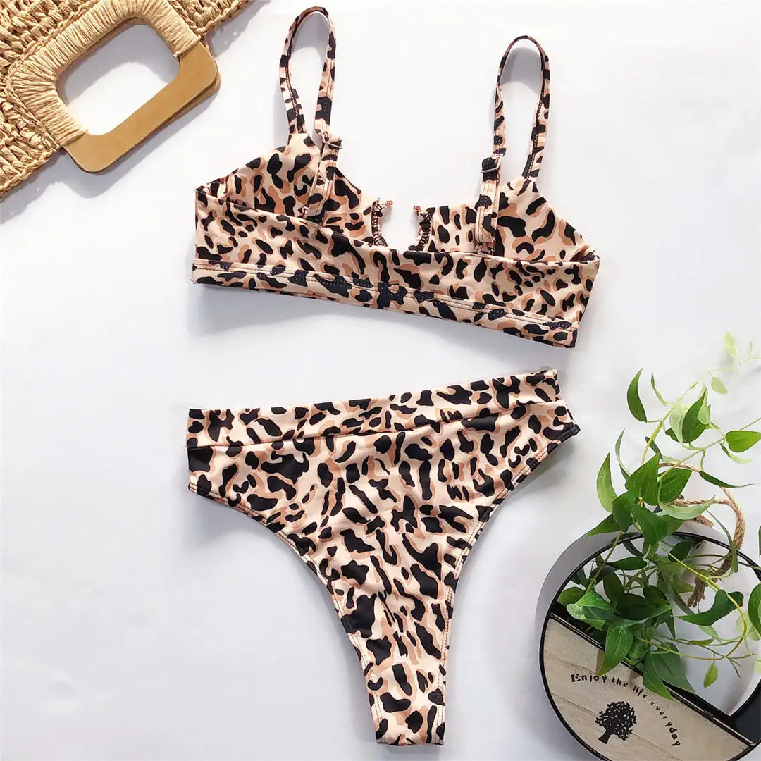 Sexy High Waist Bikini Female Large Swimsuits Beach Push Up Swimwear Girl Bikinis Set Swim Wear Womens Swimming Bathing Suit
