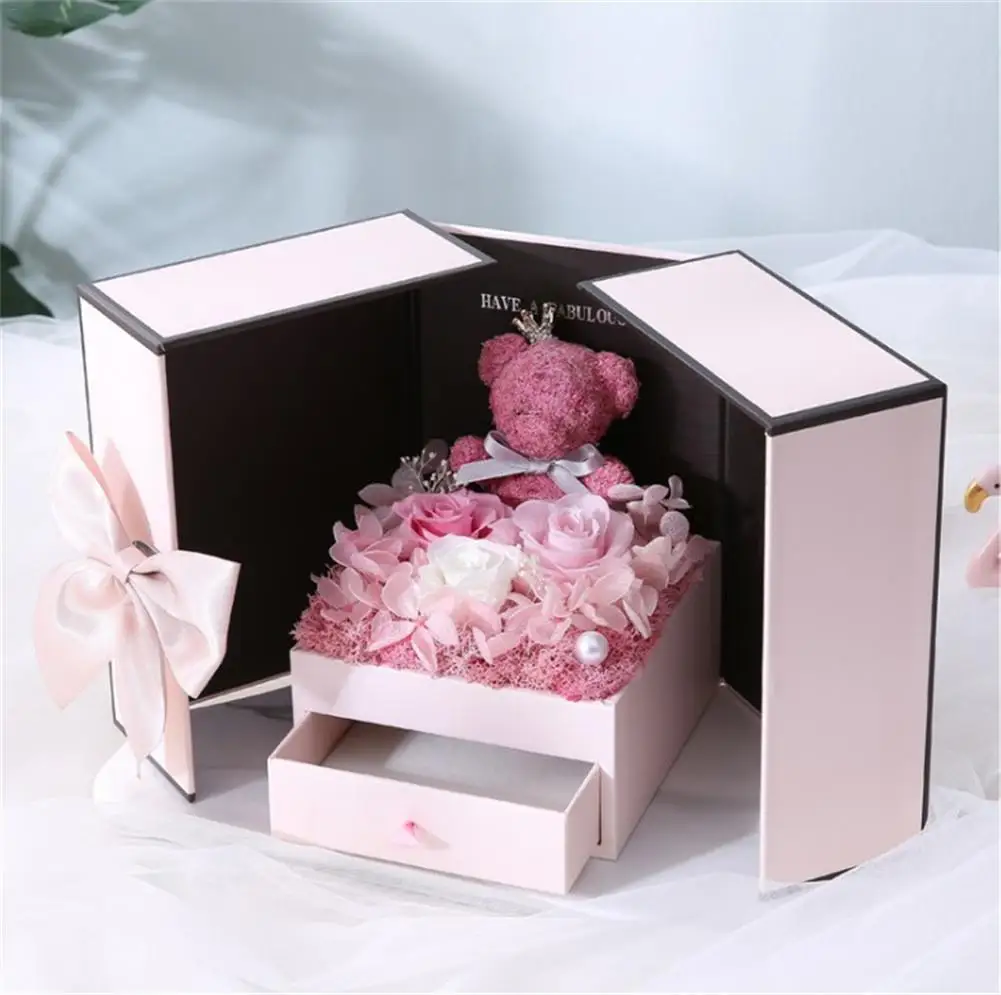 Подарок на день Святого Валентина, ожерелье, подвеска, чехол, цветок, ювелирное изделие, Подарочная коробка для романтического свадебного декора, Подарочная коробка на День святого Валентина