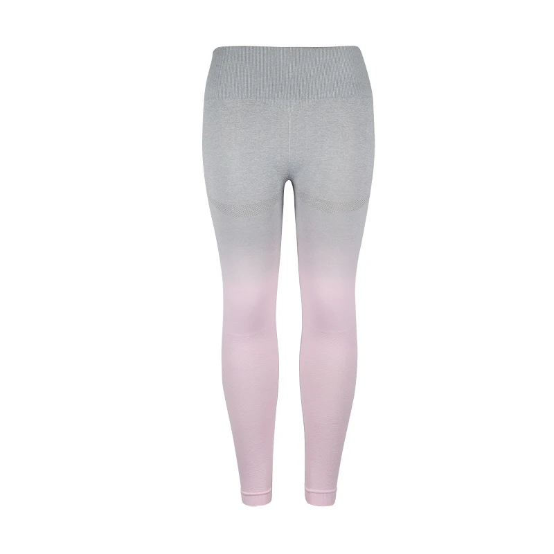 grey pink Женские Бесшовные штаны для йоги, Сексуальные Спортивные Леггинсы с эффектом пуш-ап, облегающие леггинсы с высокой талией - Цвет: grey pink