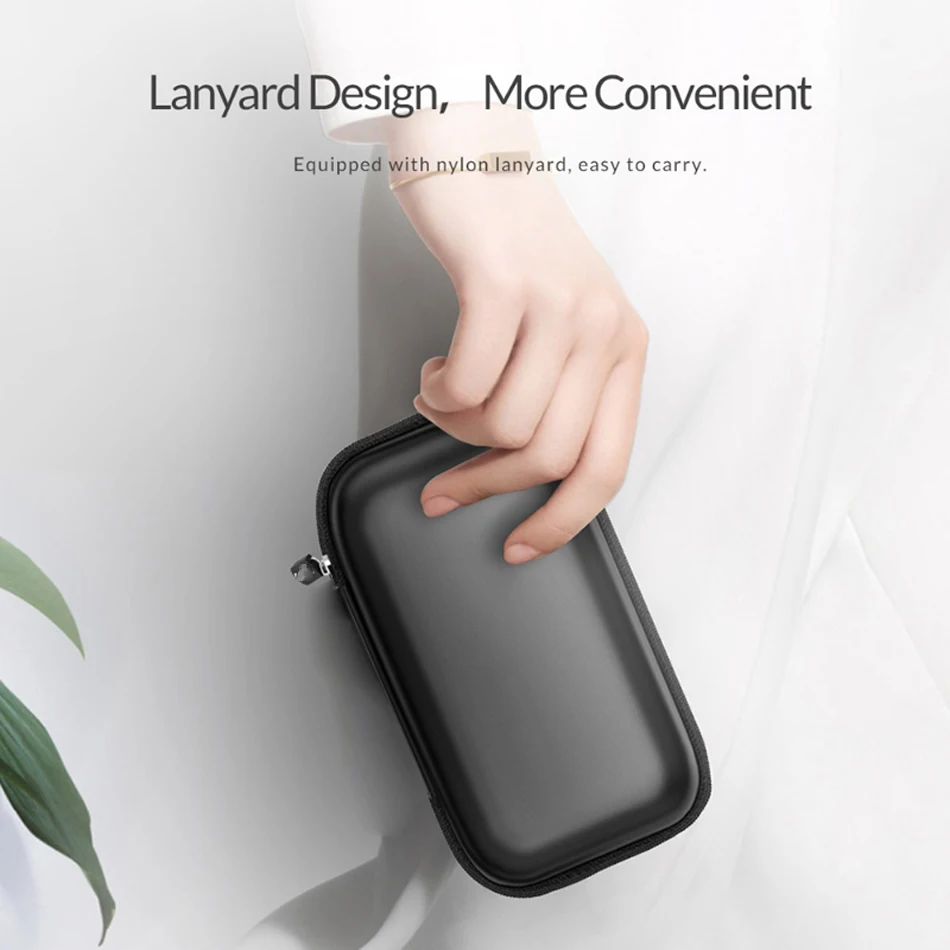 Power Bank Case Hard Case Box For Hard Drive Disk USB Cable External Storage Carrying SSD HDD Earphones USB Cable Charger Pouch