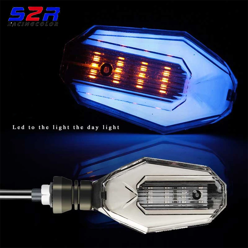 2PCS 12V LED Motorcycle Bike Turn Signal Indicator Light Turning Lamp