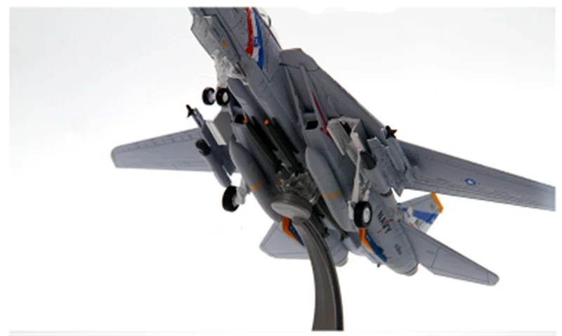 Коллекция 1:100 масштаб F-14 американского истребителя третьего поколения Модель литья под давлением сплав военно-морского флота США дисплей самолета для детей и взрослых