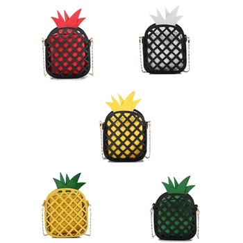 

Mini Women's Fruit Handbag Hollow Chain Bag Women's Cute Pineapple Skin Cute Handbag