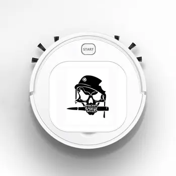 

Smart Sweeper Robot House Durable Power Floor Cleaning Robots Vacuum Cleaner 1800pa Military Army Guns Ammo Skull