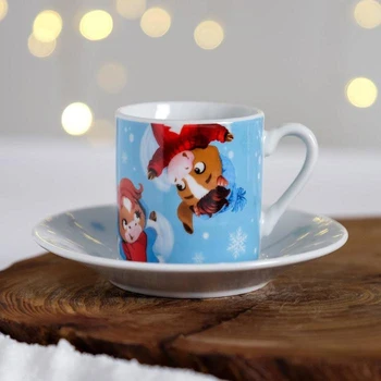 

Warmer Together set, 70 ml mug, saucer, 10 х 8 cm 4728187