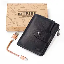  Genuine Leather Smart Wallet Tracker Anti-lost Men Card Holder Wallets Soft Bluetooth-Compatible Male Luxury Clutch Money Bag 