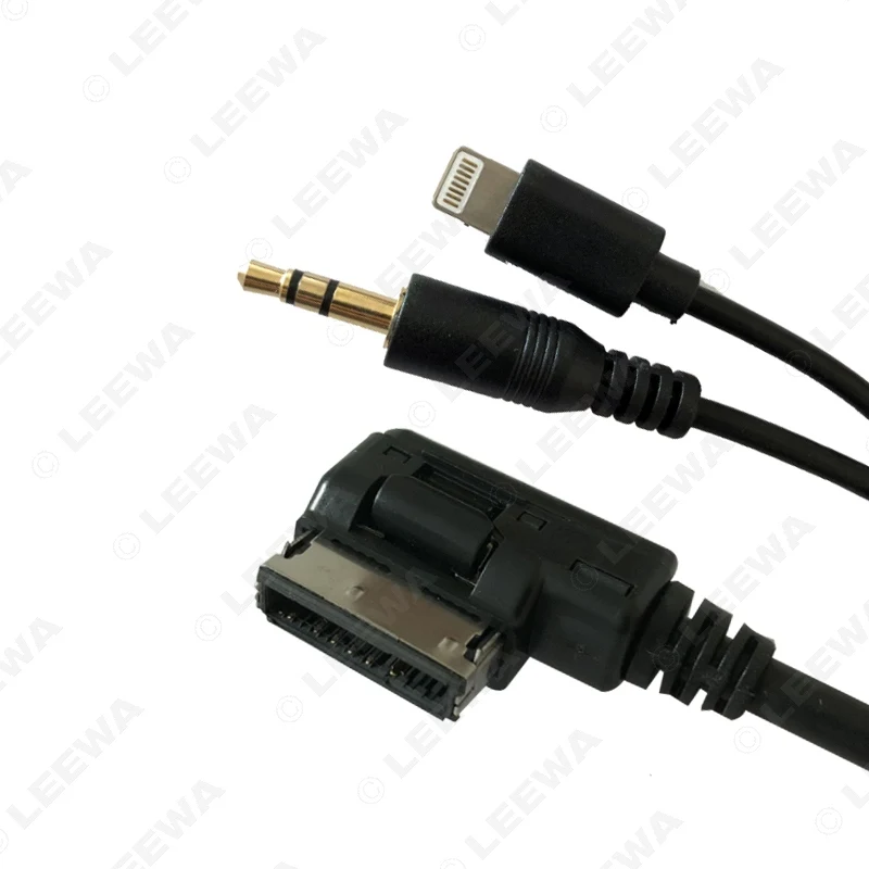 LEEWA 5X автомобильный интерфейс AMI/MDI до 3,5 мм мужской аудио AUX+ Lightning Jack только Кабель-адаптер для Audi/Volkswagen