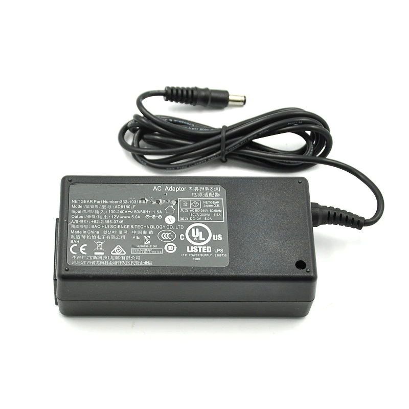 12V блок питания зарядное устройство адаптер переменного тока для NETGEAR DSA-60W-12 1 12060 332-10192-01