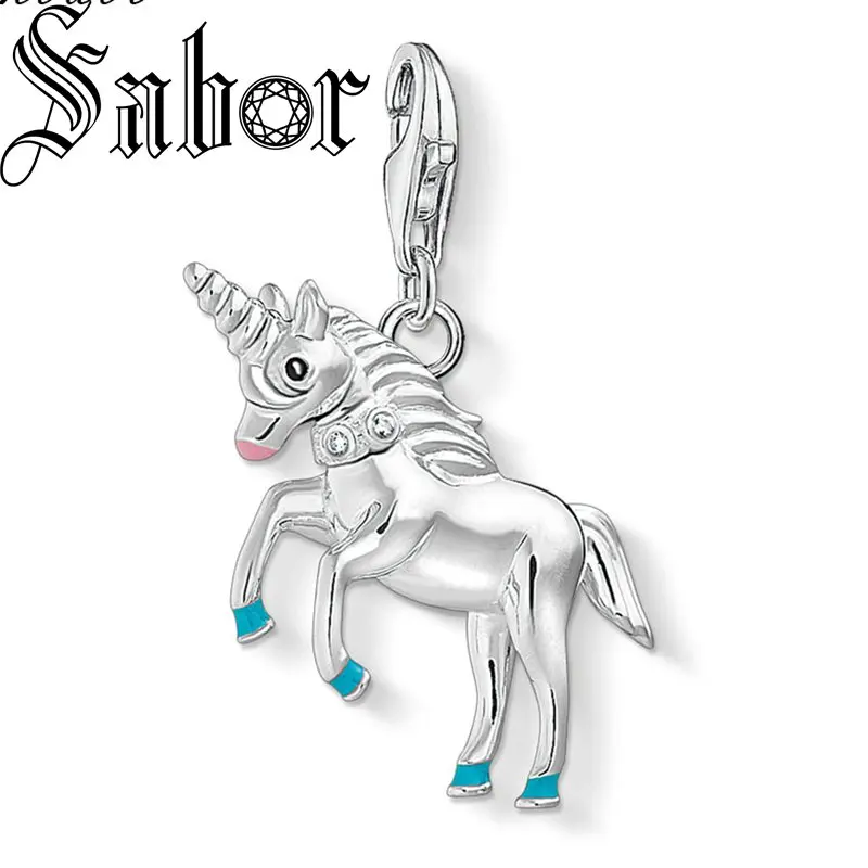 Очаровательная подвеска с цветным единорогом модные ювелирные изделия Модный