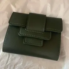 Cartera pequeña de piel sintética para mujer, monedero pequeño, tarjetero, Color rojo, 2020
